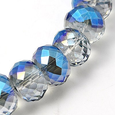 Electorplated Glass Beads EGLA-E005-05-1