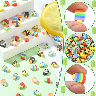 200Pcs Handmade Polymer Clay Beads CLAY-CJ0001-69-1