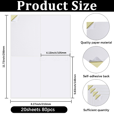 Self-Adhesive Sticker Paper AJEW-WH20064-09B-1