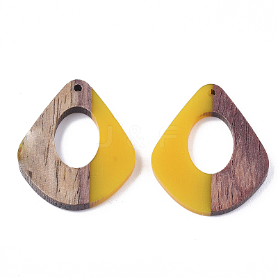Resin & Walnut Wood Pendants X-RESI-S358-06H-1