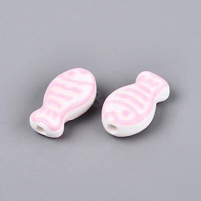 Handmade Porcelain Ceramic Beads PORC-Q005-05G-1