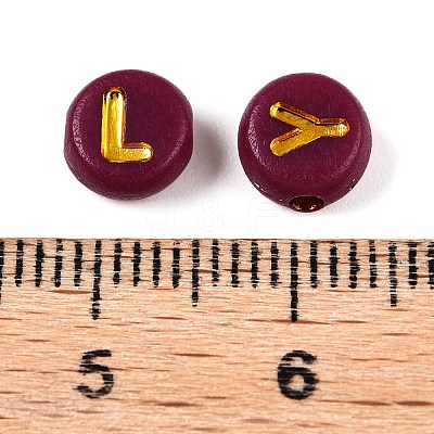 Plating Acrylic Beads PACR-T017-02B-1