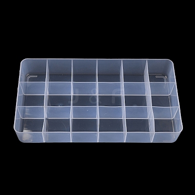 18 Grids Transparent Plastic Jewelry Trays CON-K002-02B-1