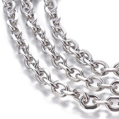 Tarnish Resistant 304 Stainless Steel Cable Chains CHS-P007-27P-01-1