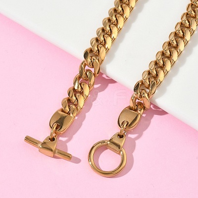 304 Stainless Steel Cuban Link Chain Bracelets for Women BJEW-G779-03G-1