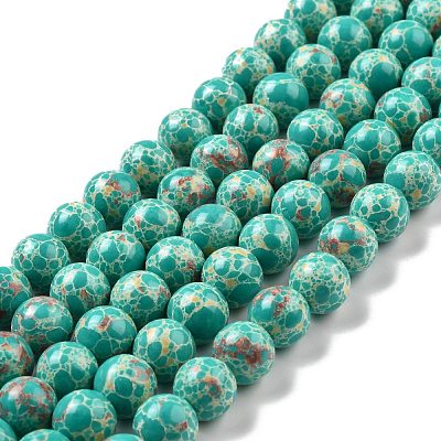 Synthetic Imperial Jasper Beads Strands G-E568-01C-02-1