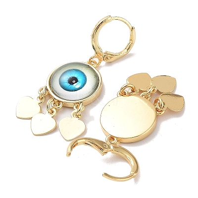 Golden Brass Heart Chandelier Earrings EJEW-L269-048G-03-1