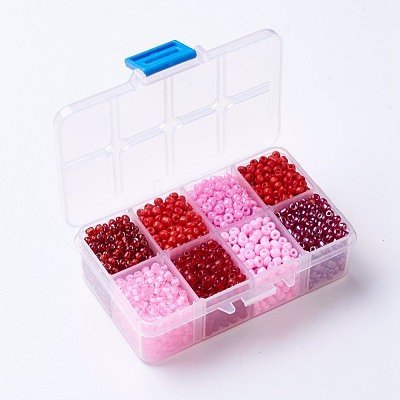 1 Box Mixed 6/0 Glass Seed Beads Round  Loose Spacer Beads SEED-X0050-4mm-03-1