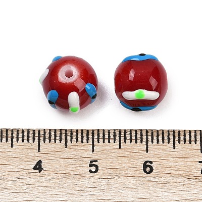 Baking Paint Glass Enamel Beads LAMP-R004-05C-1