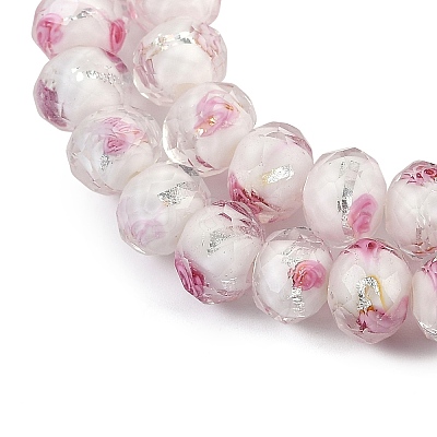 Handmade Gold Sand Lampwork Beads Strands LAMP-R141-10mm-24-1