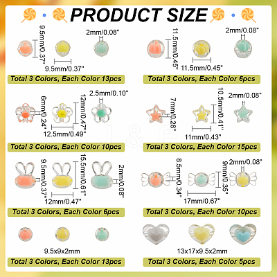 234Pcs Transparent Acrylic Beads TACR-PH0001-68-1