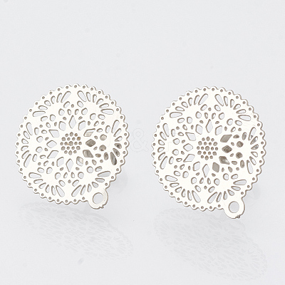 Non-Tarnish 304 Stainless Steel Stud Earring Findings STAS-S079-31B-1