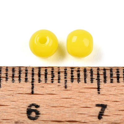 Opaque Solid Color Glass Beads GLAA-N007-4mm-A09-1