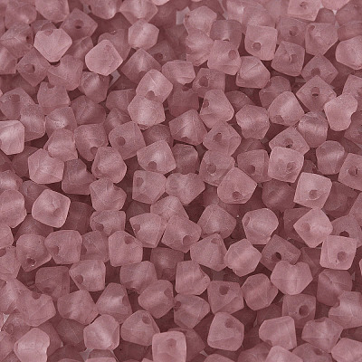 FGB Frosted Transparent Glass Seed Beads SEED-N013-03A-06-1