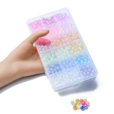 526Pcs 18 Style Transparent Acrylic Beads MACR-YW0002-07-1