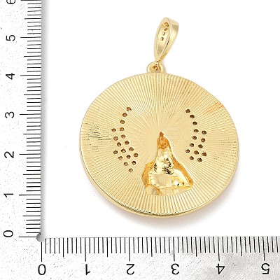 Brass Micro Pave Cubic Zirconia Pendants KK-D317-122G-1