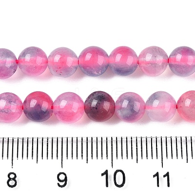 Dyed Natural White Jade Beads Strands G-T138-6mm-210-16-1