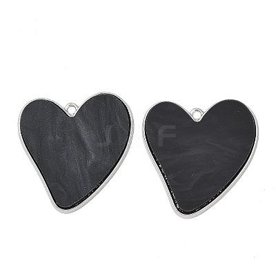 Valentine's Day Alloy with Acrylic Pendants AC-E003-11B-P02-1