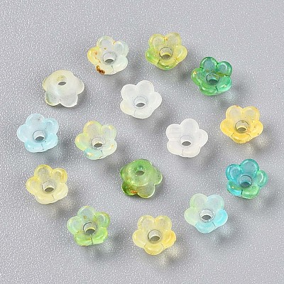 Frosted Transparent Acrylic Beads X-OACR-N137-72H-1
