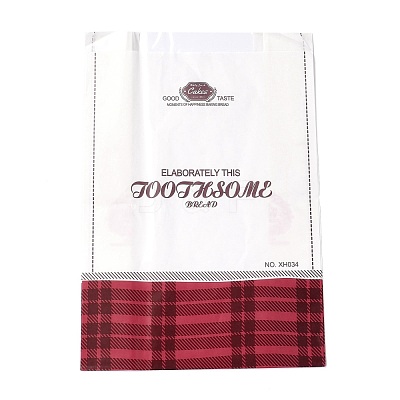 Rectangle with Tartan Pattern Paper Baking Bags CARB-K0001-01A-1