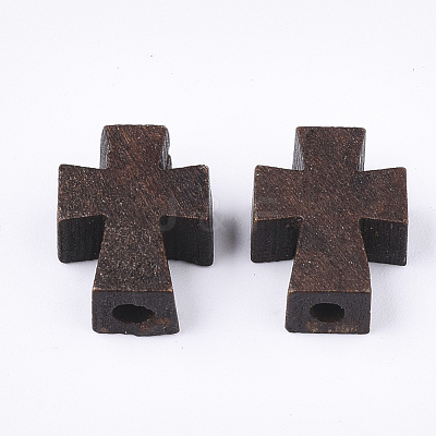 Natural Wooden Beads WOOD-S050-39-1