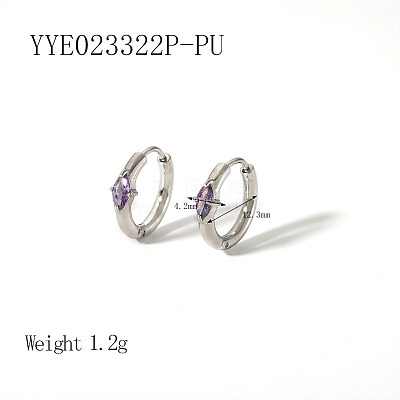Elegant 304 Stainless Steel Hoop Earrings QA3505-8-1