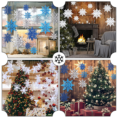 2Bags 2 Colors Christmas Theme Plastic Decorations DIY-SC0026-68-1