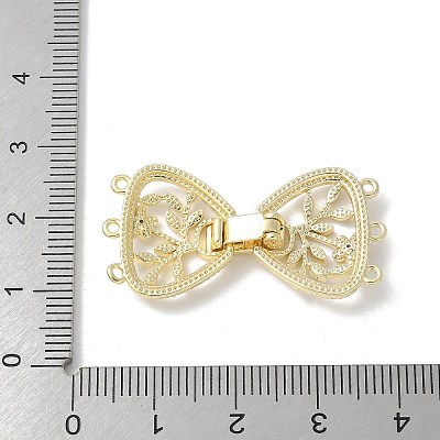 Brass Micro Pave Cubic Zirconia Fold Over Clasps X-KK-U052-10G-1