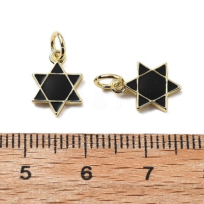 Brass Enamel Charms KK-Z114-13G-1