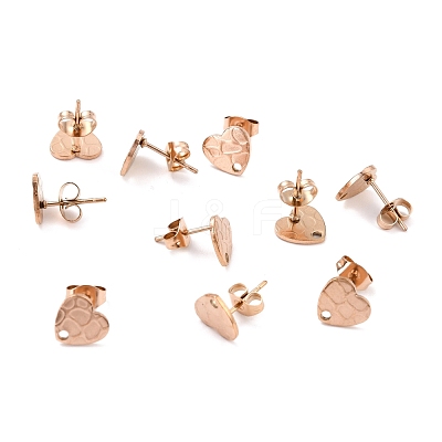 Ion Plating(IP) 304 Stainless Steel Stud Earring Findings STAS-I183-06A-RG-1