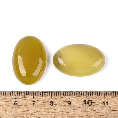 Natural Yellow Agate(Dyed & Heated) Cabochons G-N361-05B-06-1