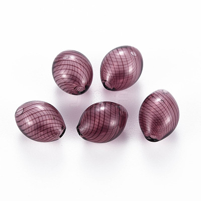 Transparent Handmade Blown Glass Globe Beads X-GLAA-T012-08-1