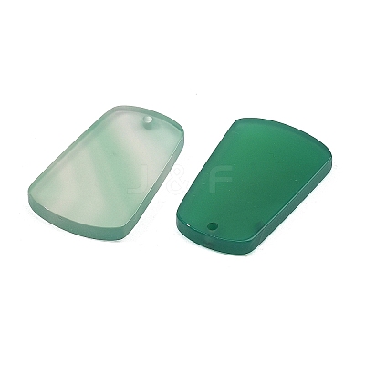 Natural Green Onyx Agate Pendants G-G350-04-1