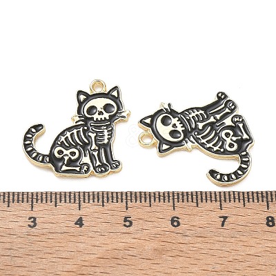 Skull Alloy Enamel Pendants AL-CBAD3B4-04G-04-1