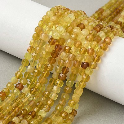 Natural Yellow Opal Beads Strands G-R013-C01-1
