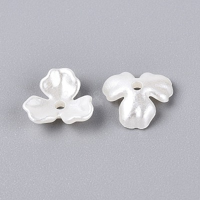 ABS Plastic Imitation Pearl Bead Caps KY-Q004-02A-1
