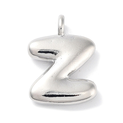 Rack Plating Brass Balloon Letter Pendants KK-C050-01P-Z-1