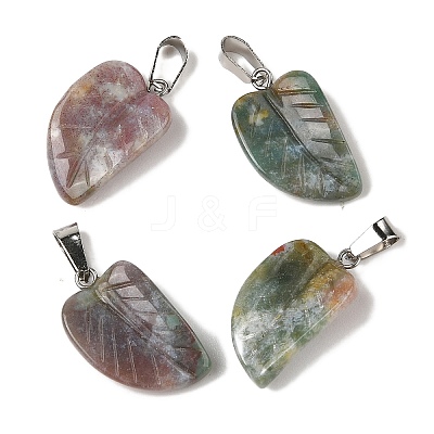 Natural Indian Agate Pendants G-B127-01P-04-1