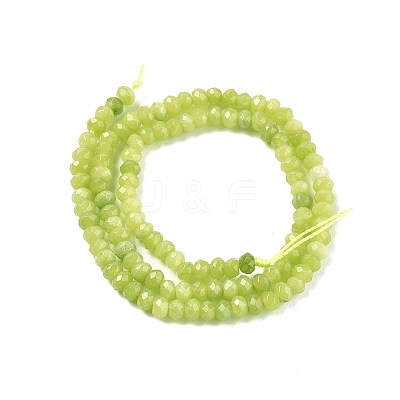 Dyed Natural Malaysia Jade Rondelle Beads Strands X-G-E316-2x4mm-41-1