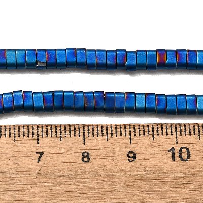 2-Hole Electroplated Synthetic Non-magnetic Hematite Beads Strands G-L613-A01-01G-1