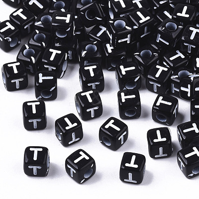 Opaque Acrylic Beads SACR-N002-01T-1