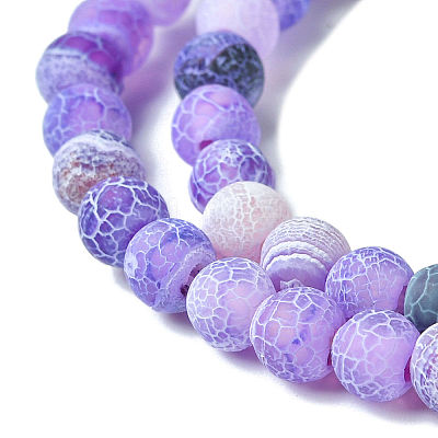 Natural Weathered Agate Beads Strands X-G-G589-6mm-06-1