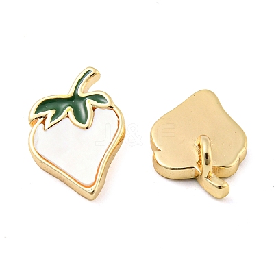 Natural Freshwater Shell Fruit Charms KK-Q806-06G-1