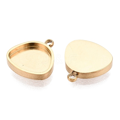 304 Stainless Steel Pendant Cabochon Component STAS-Q113-30A-G-1