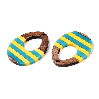 Epoxy Resin & Walnut Wood Pendants RESI-N039-121P-1