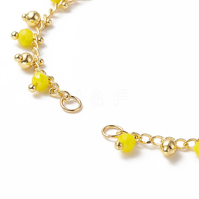 Glass Bead Charms Bracelet Making AJEW-JB01150-15-1