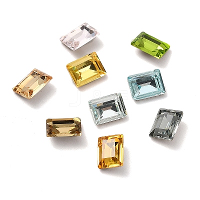 Faceted K9 Glass Rhinestone Cabochons GGLA-R042-04A-1