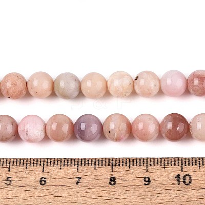 Natural Pink Opal Beads Strands G-R446-8mm-10-01-1