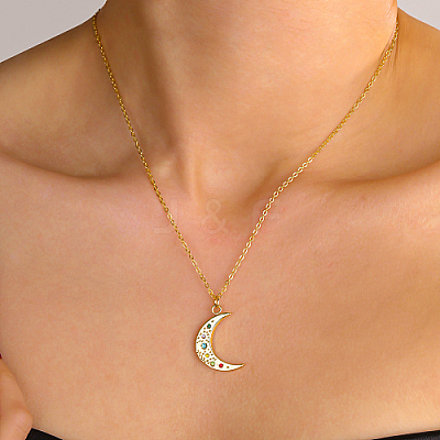 Brass Pendant Necklaces HA5496-2-1