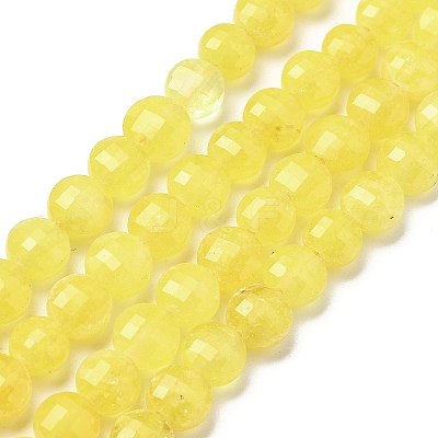 Natural Dyed White Jade Beads Strands G-C179-A6mm-04-1
